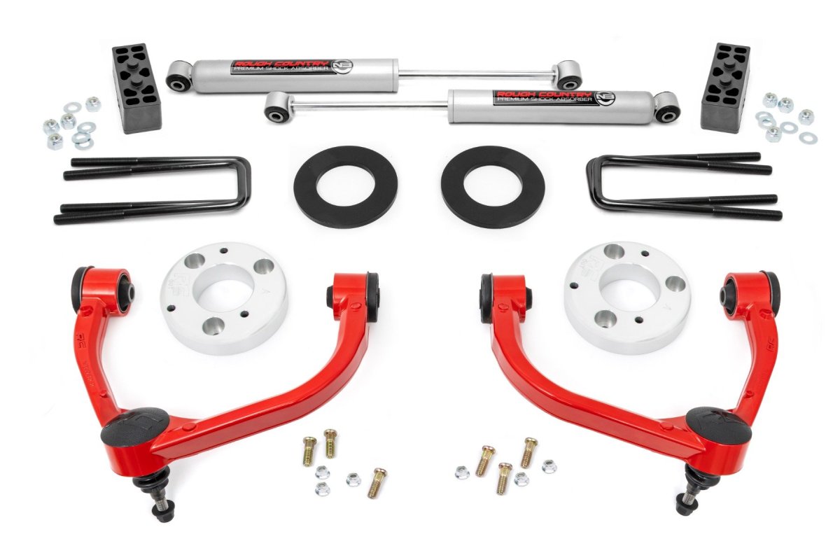 Ford F-150 Suspension Lift Kit - Rough Country - 3 Inch Lift Kit with Premium Forged Aluminum Control Arms - '14-'20
